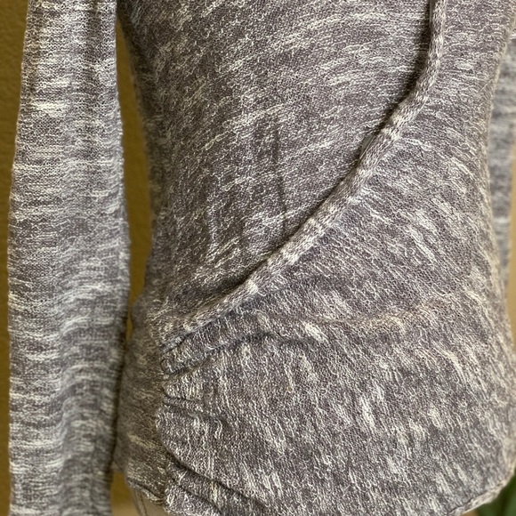 Free People ~ Marble Linen Cross Over Sweater - Picture 5 of 7